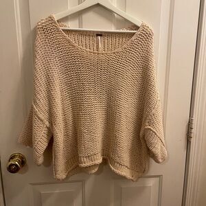 Free People Oversized Cropped Sweater
